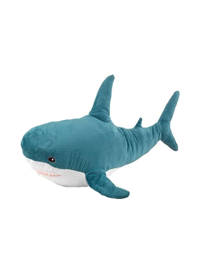 DongAi Plush Shark Toy Pillow, 31.4-inch Giant Shark Plush Animal Toy Super Soft and Cute Pillow Children’s Boys and Girls Room Decoration Bedtime Gift (80CM,Blue) - Image 1